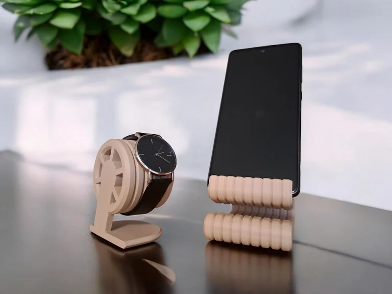 Ensemble avec support pour téléphone et montre connectée