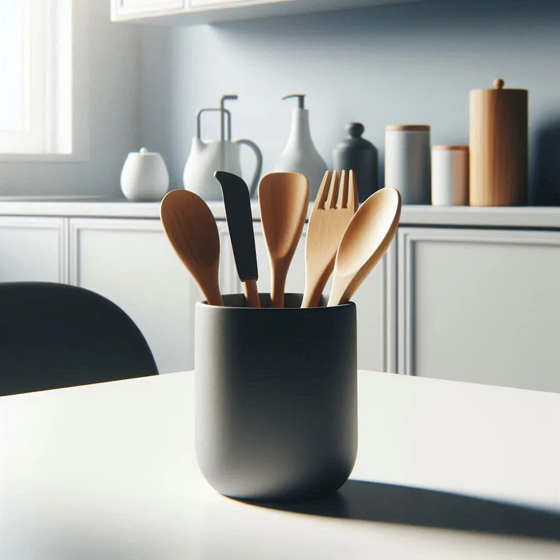 Support rond pratique pour ustensiles de cuisine