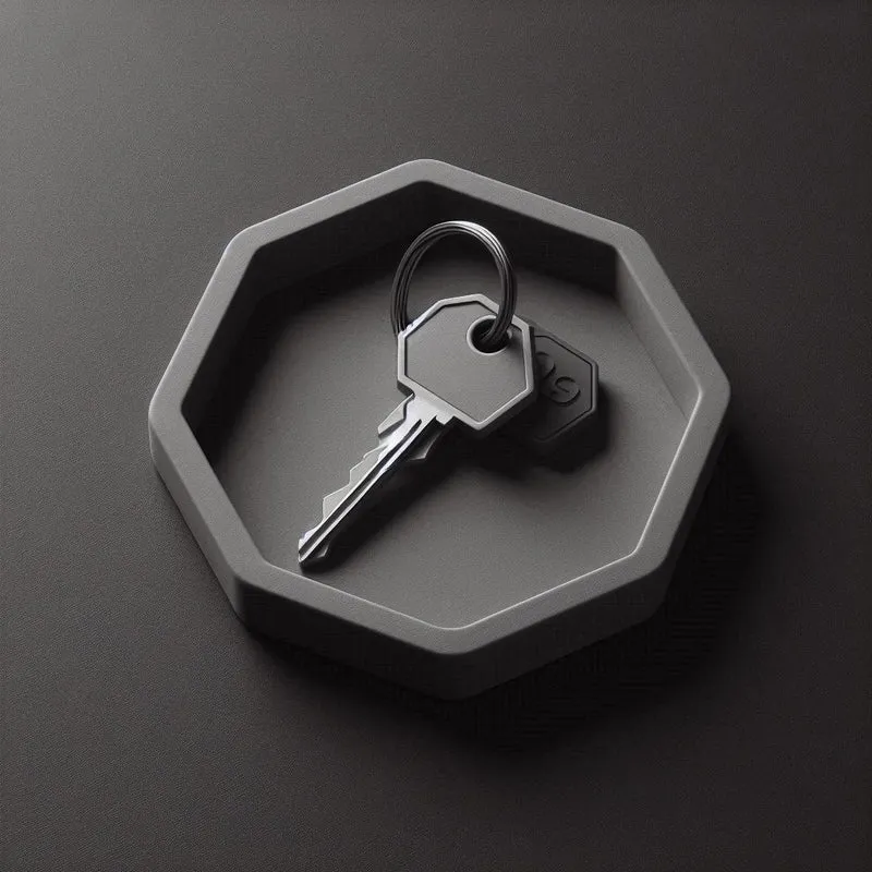 Vide-clé octogonal minimaliste pour un rangement pratique