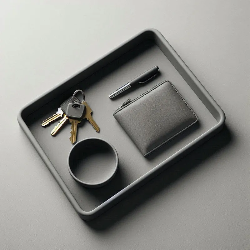 Plateau minimaliste pour clés et pièces