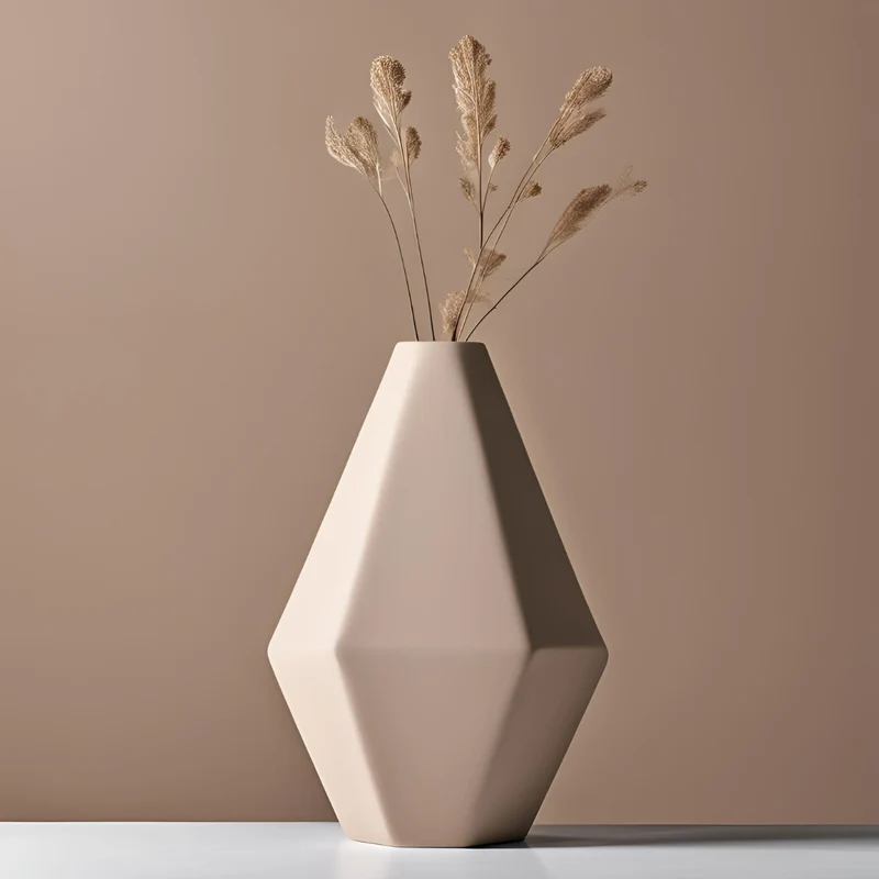Vase moderne au design hexagonal pour la maison