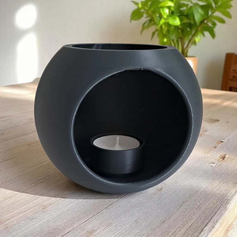 Bougeoir sphérique moderne pour bougies LED