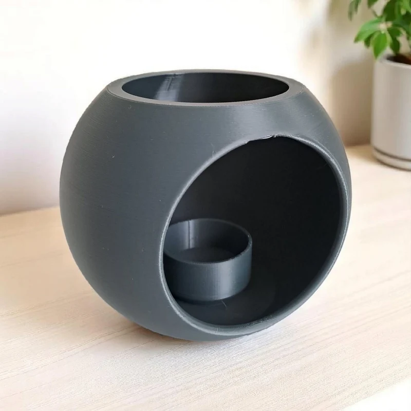 Bougeoir sphérique moderne pour bougies LED