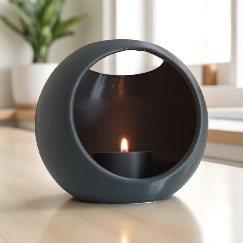 Bougeoir sphérique moderne pour bougies LED