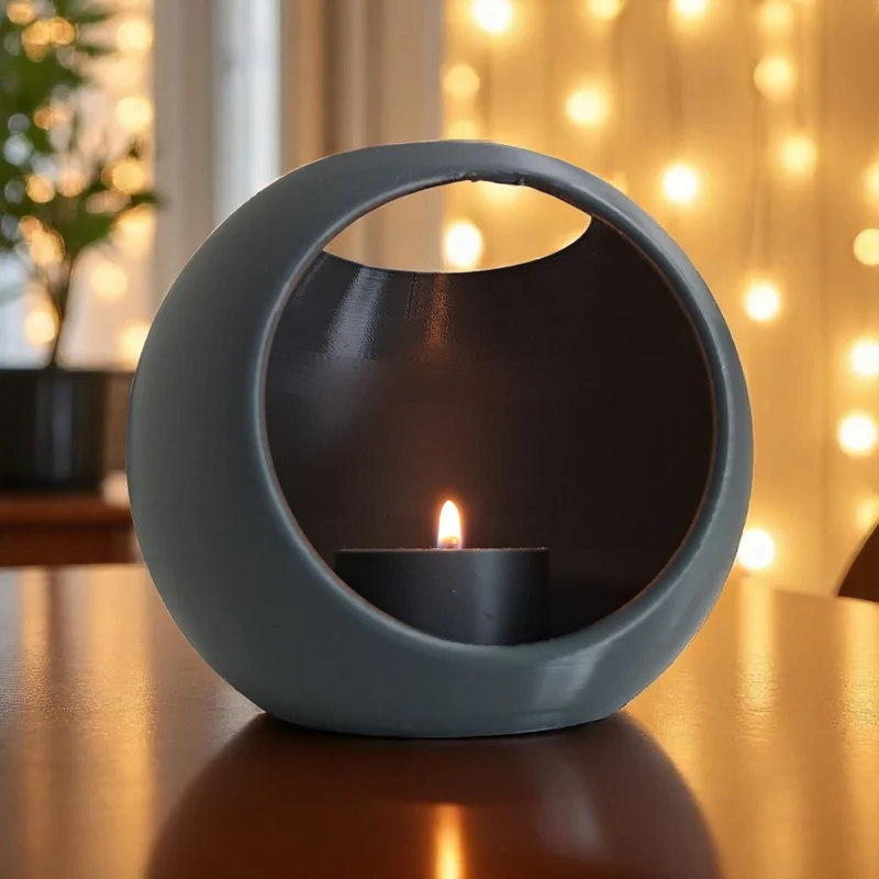 Bougeoir sphérique moderne pour bougies LED