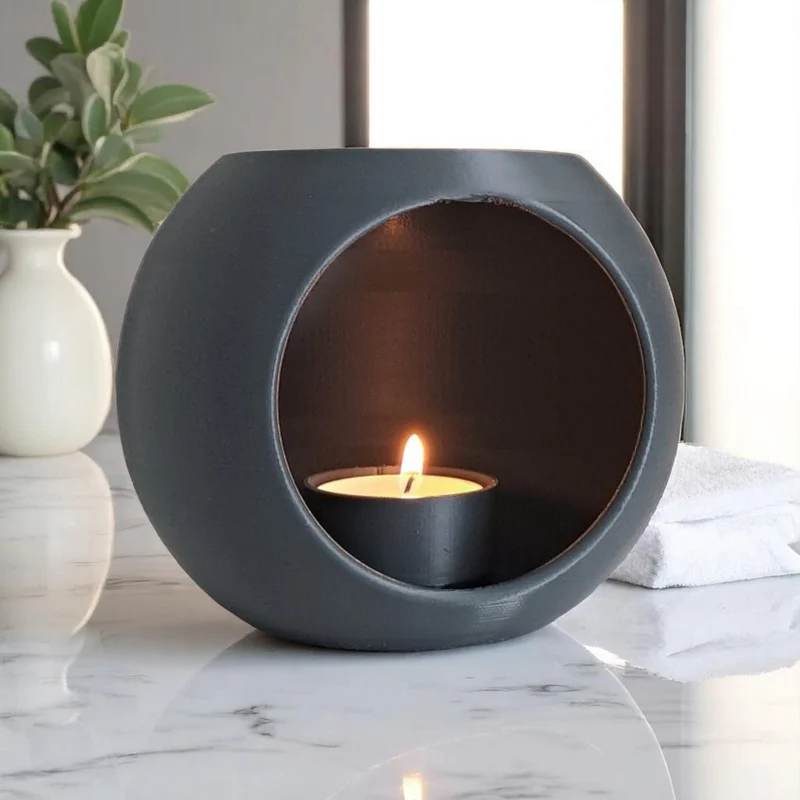 Bougeoir sphérique moderne pour bougies LED