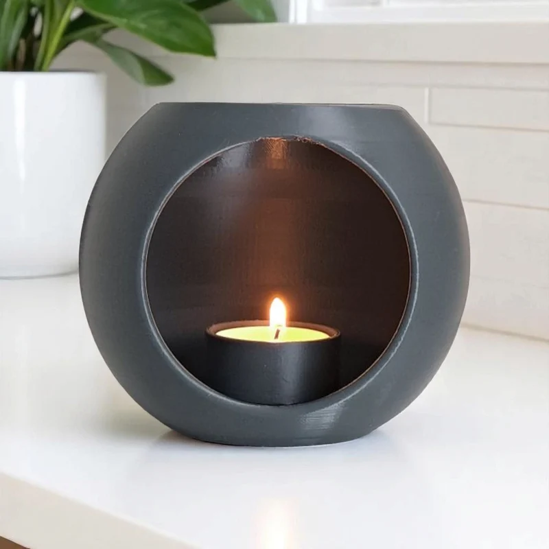 Bougeoir sphérique moderne pour bougies LED