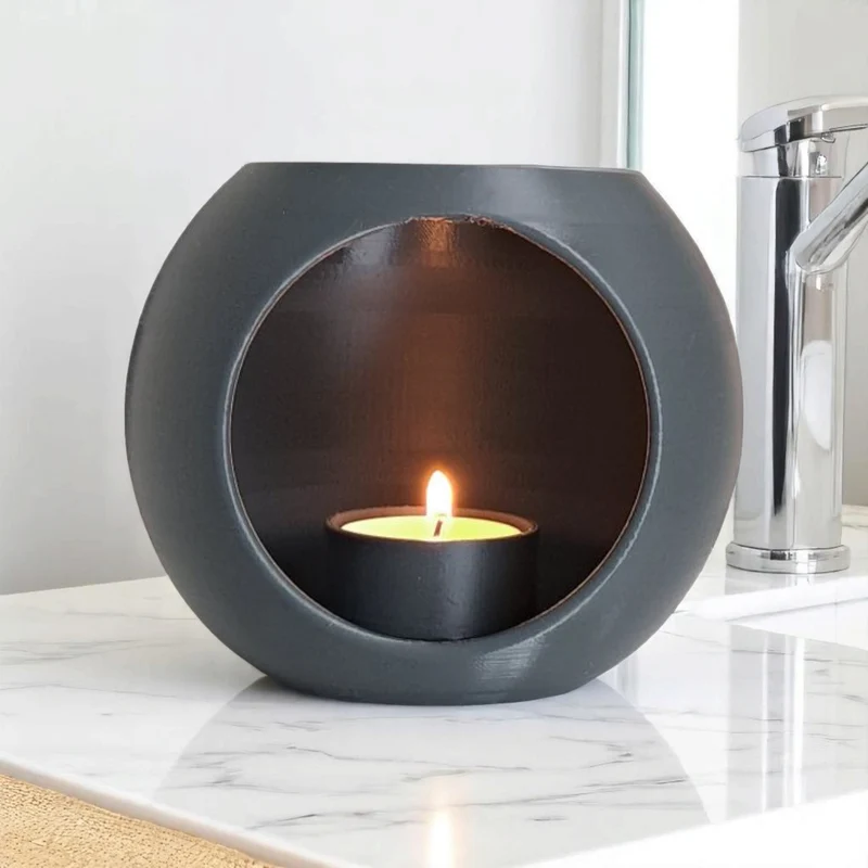 Bougeoir sphérique moderne pour bougies LED