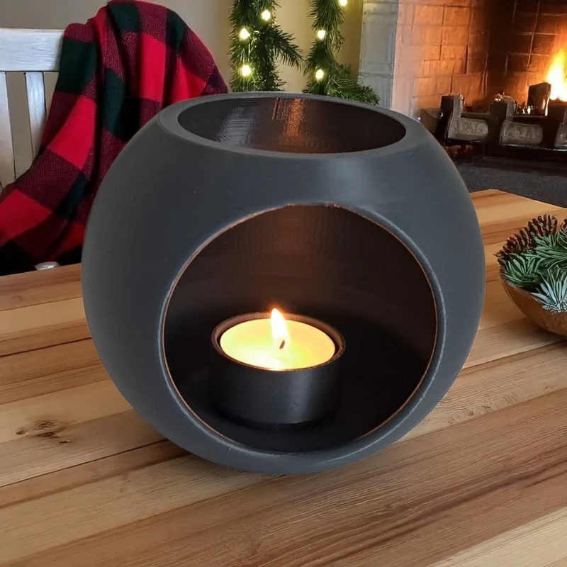 Bougeoir sphérique moderne pour bougies LED