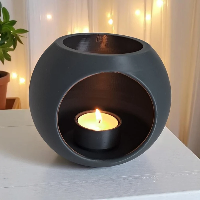 Bougeoir sphérique moderne pour bougies LED
