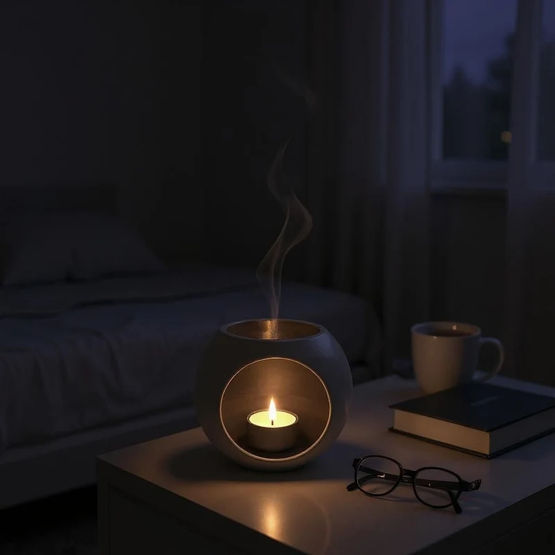 Bougeoir sphérique moderne pour bougies LED