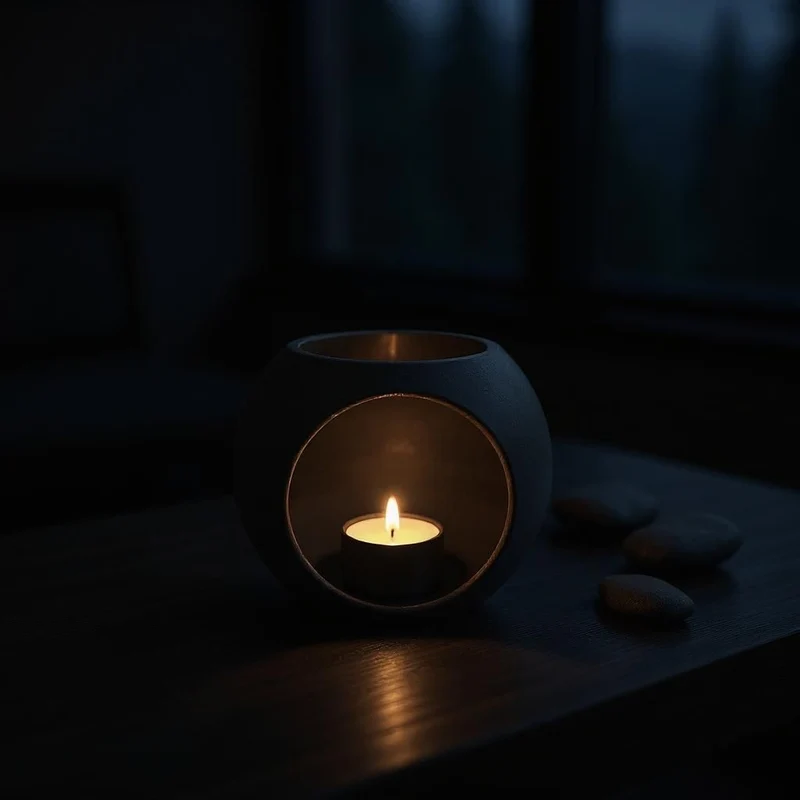 Bougeoir sphérique moderne pour bougies LED