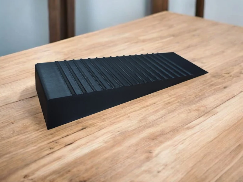 Cale de porte robuste avec rainures antidérapantes