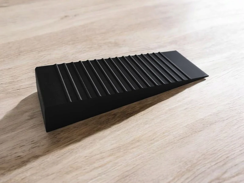 Cale de porte robuste avec rainures antidérapantes