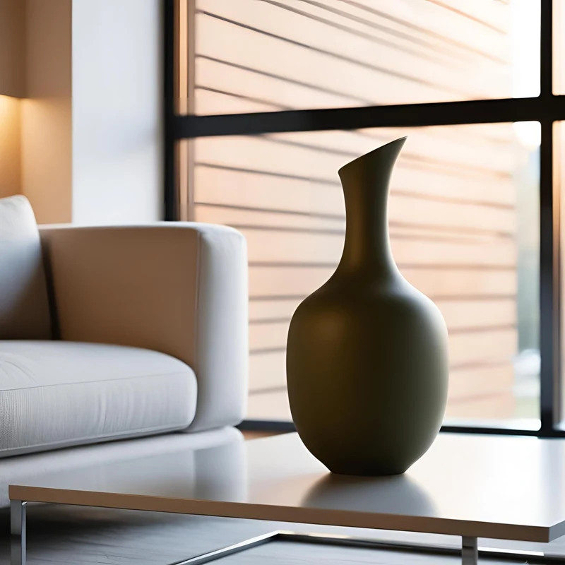Vase minimaliste moderne avec col incliné