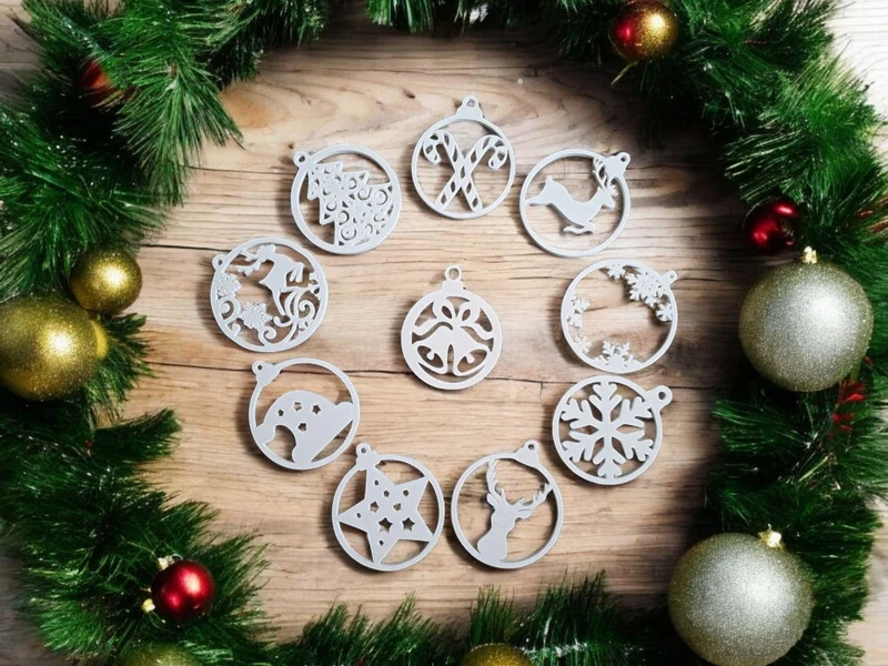 10 pièces de décorations de Noël suspendues