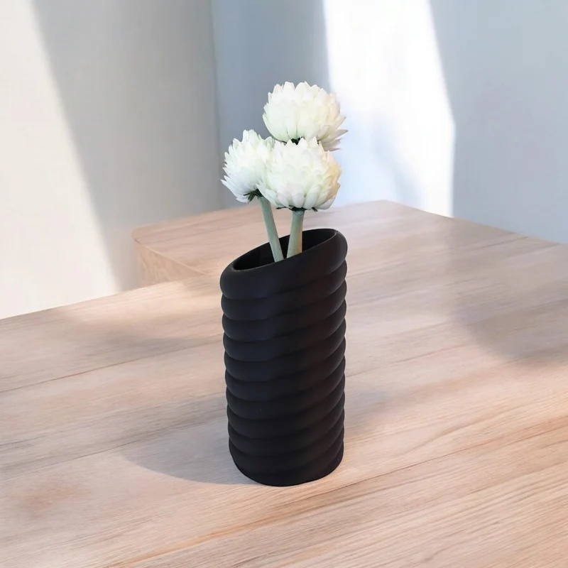 Vase moderne au design sculptural توروس tourbillonnant