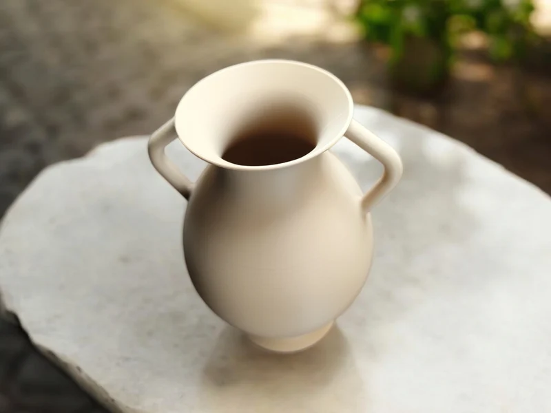 Petit vase amphore grec avec deux anses