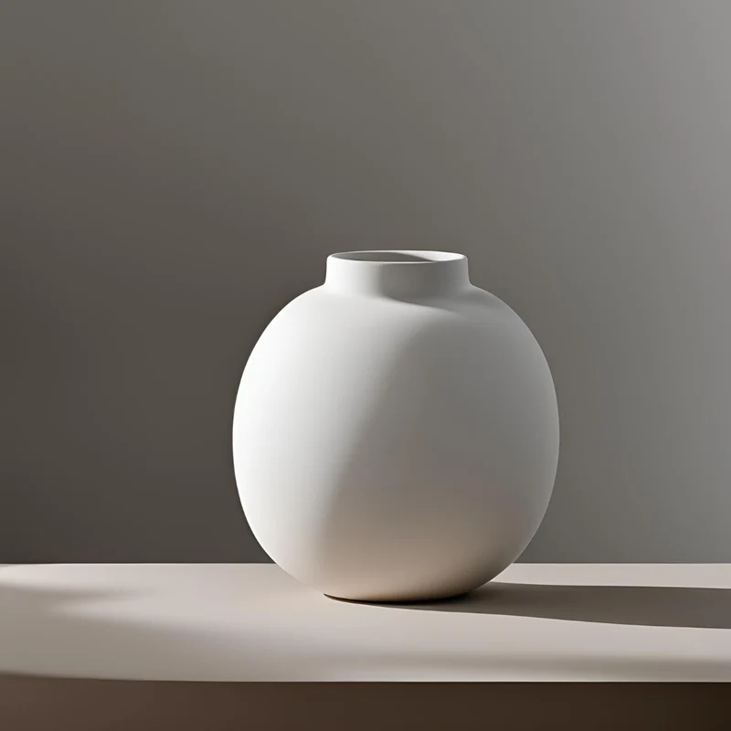 Élégant vase rond au design minimaliste