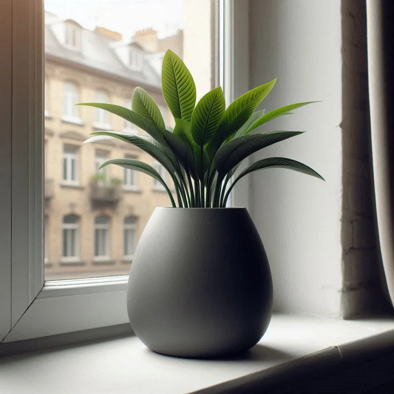Pot à plantes rond minimaliste au design simple