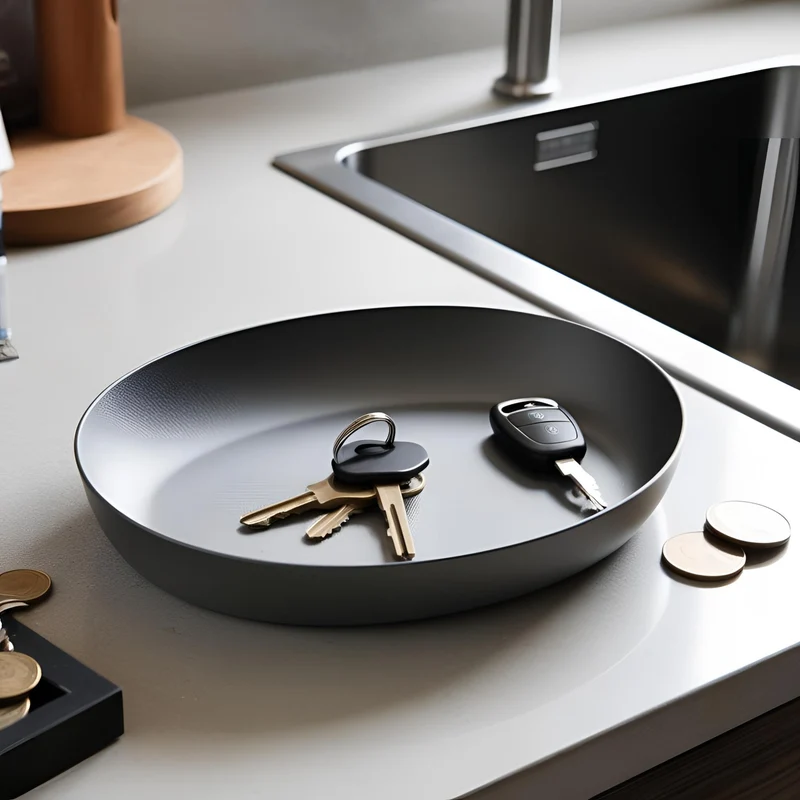 Plate elliptique minimaliste pour petits objets