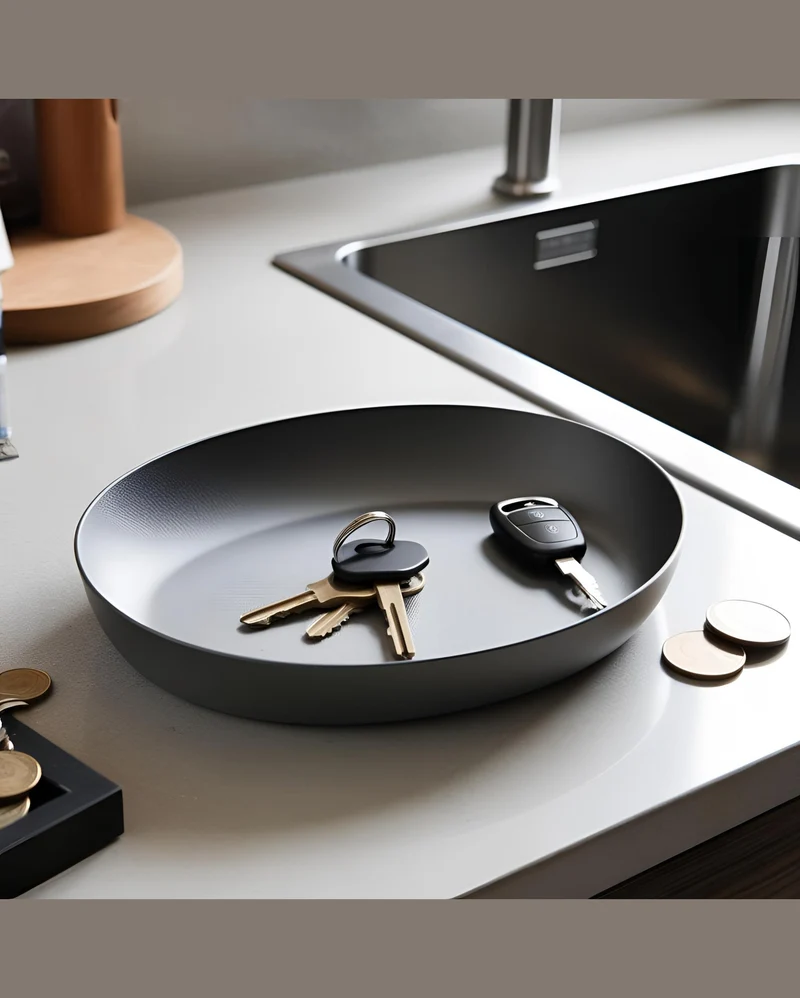 Plate elliptique minimaliste pour petits objets