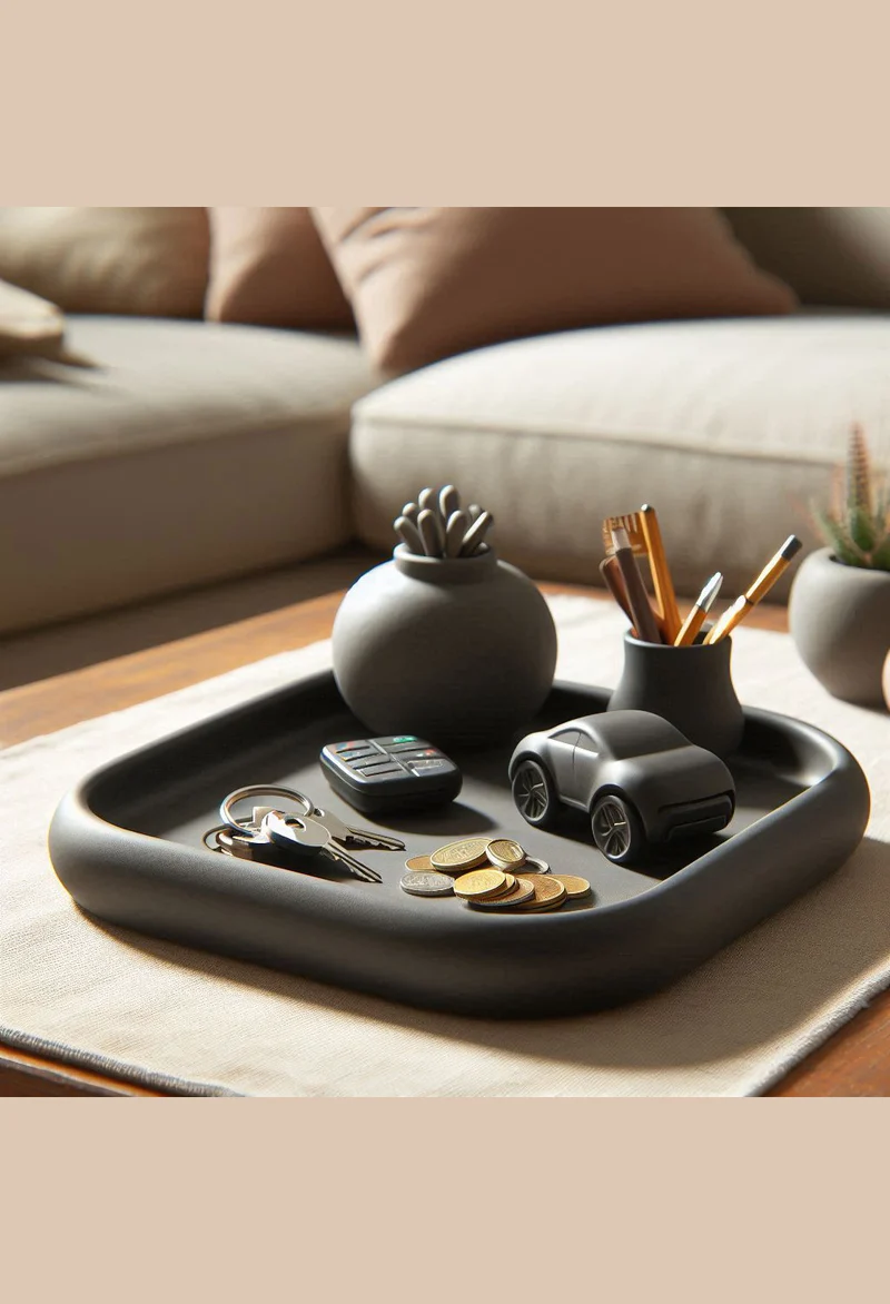 Vide-poche arrondi pour le rangement dans l'entrée