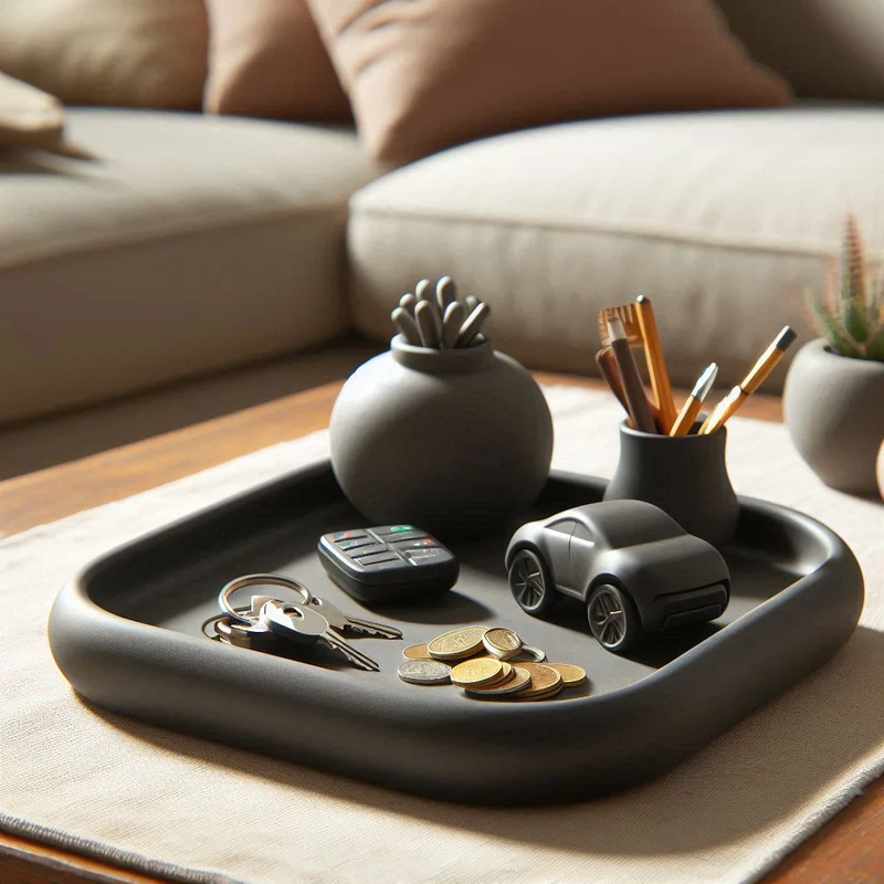 Vide-poche arrondi pour le rangement dans l'entrée