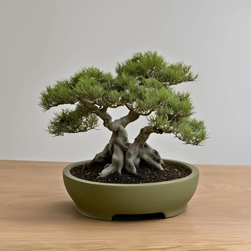 Pot de bonsaï rond avec petit pied stable
