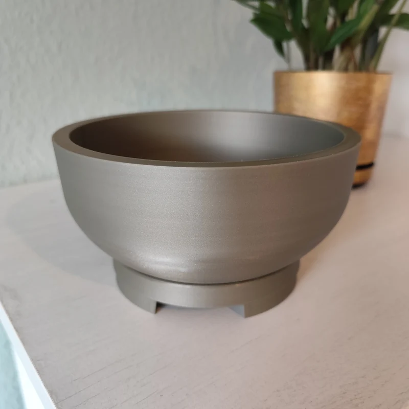 Pot de bonsaï minimaliste moderne avec plateau de drainage