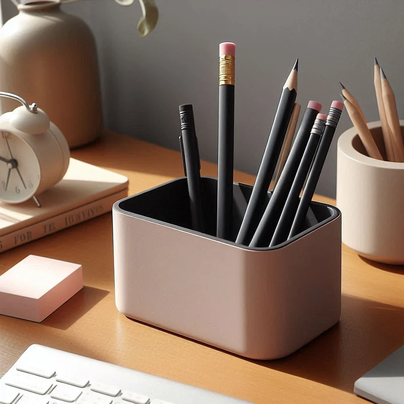 Porte-crayon bicolore moderne pour bureau