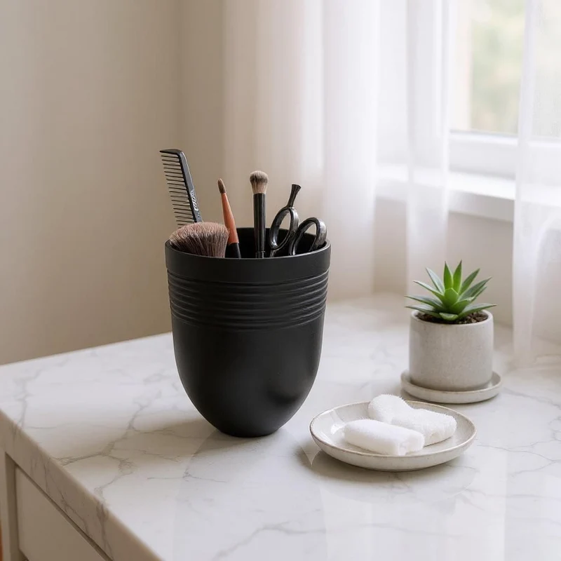 Pot de rangement polyvalent pour la salle de bain et le bureau