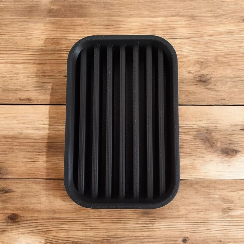 Porte-savon moderne avec rainures de drainage pratiques