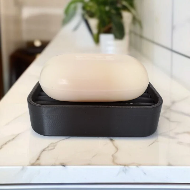 Porte-savon moderne avec rainures de drainage pratiques
