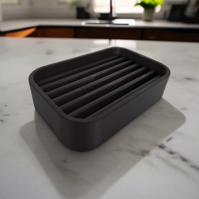 Porte-savon moderne avec rainures de drainage pratiques
