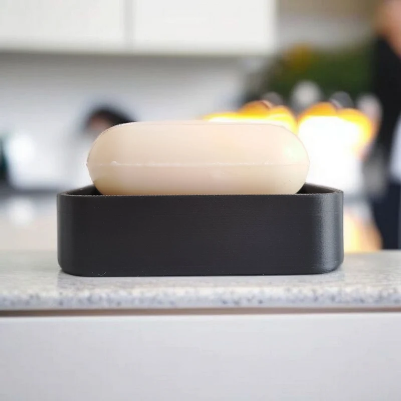 Porte-savon moderne avec rainures de drainage pratiques