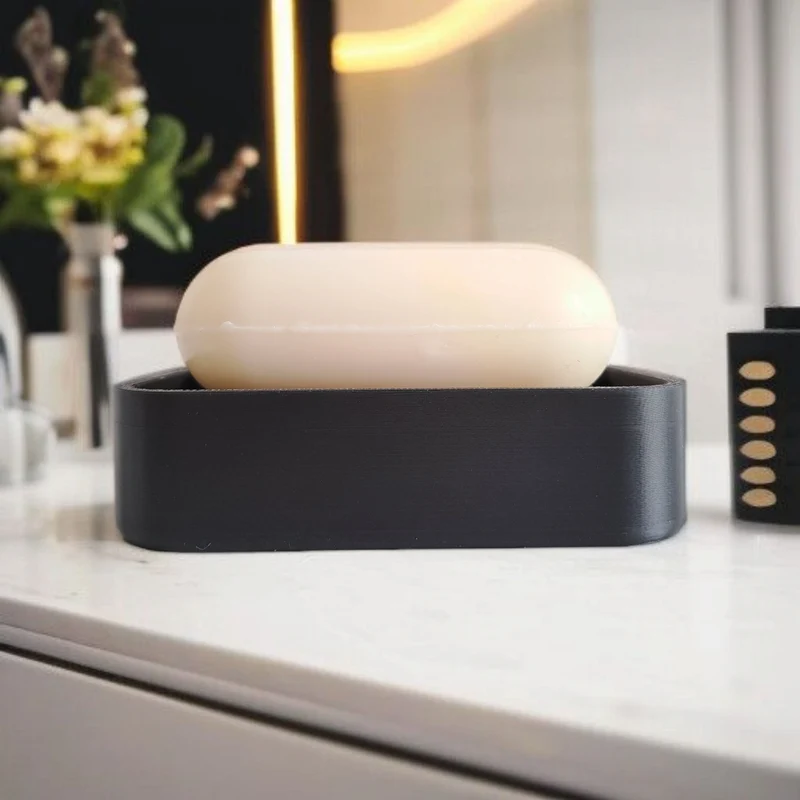 Porte-savon moderne avec rainures de drainage pratiques