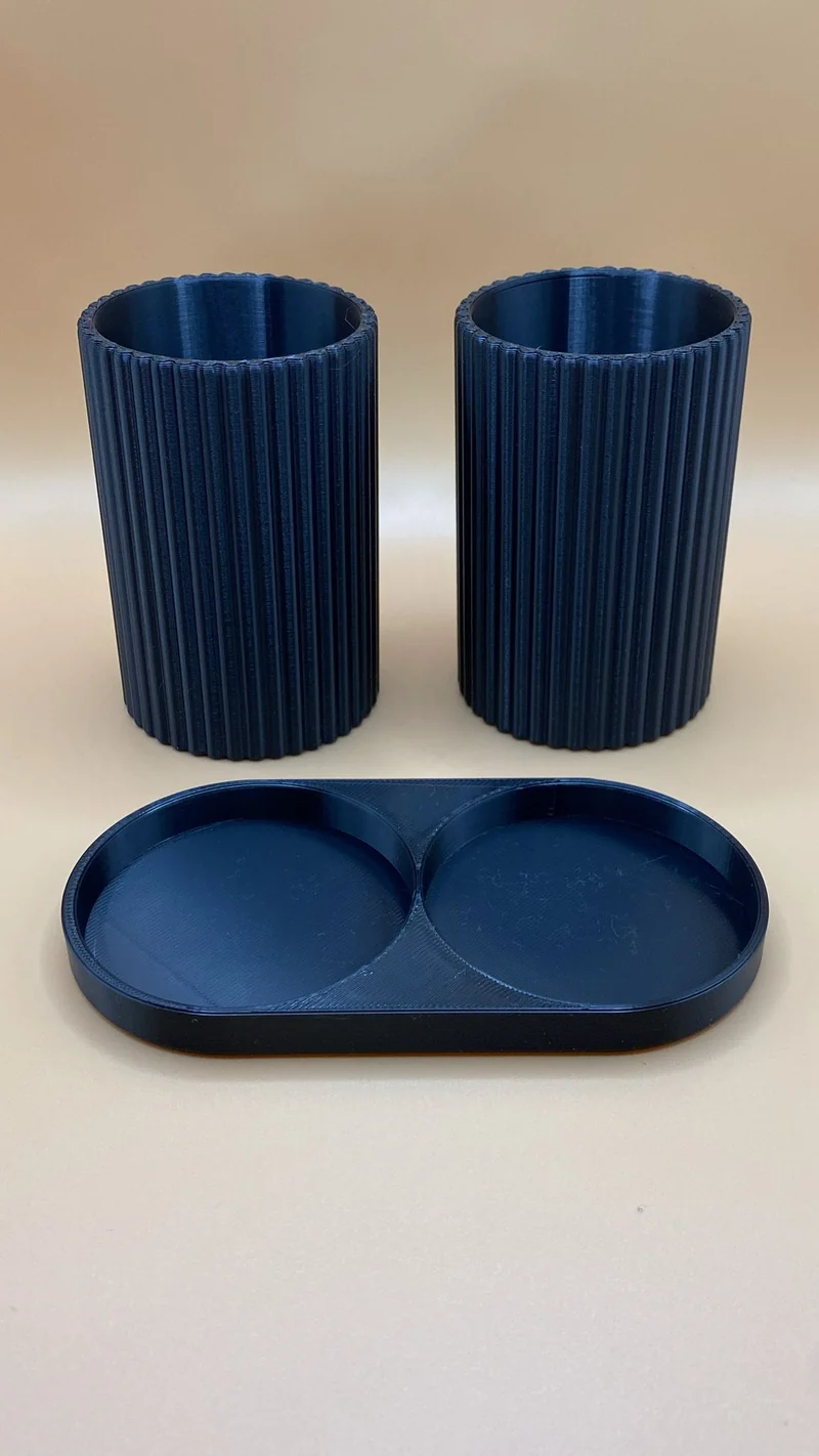 Support de table Ribbet pour brosse à dents et dentifrice