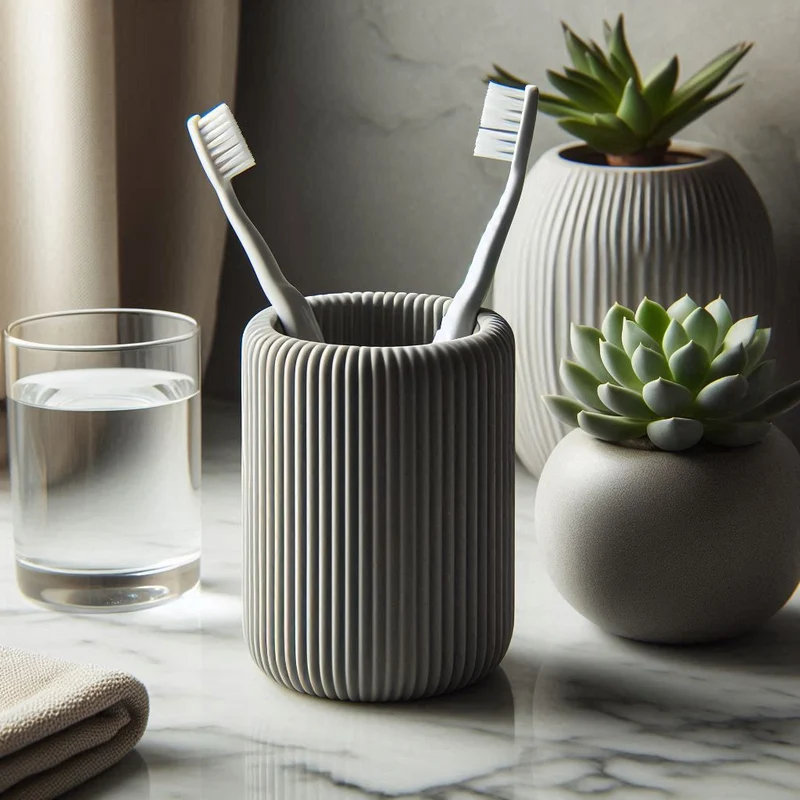 Support de table Ribbet pour brosse à dents et dentifrice