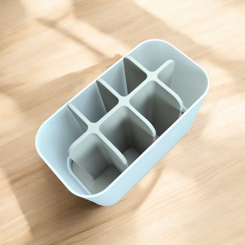 Organisateur de salle de bain pratique bicolore avec huit compartiments