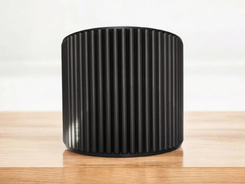 Pot de rangement moderne côtelé pour salle de bain et maquillage
