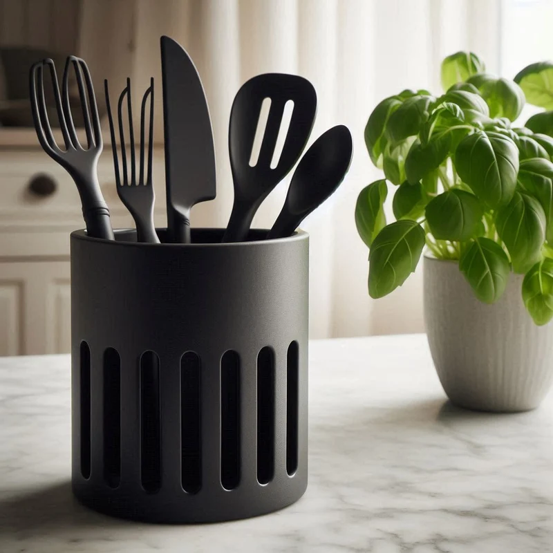 Support moderne et spacieux pour ustensiles de cuisine