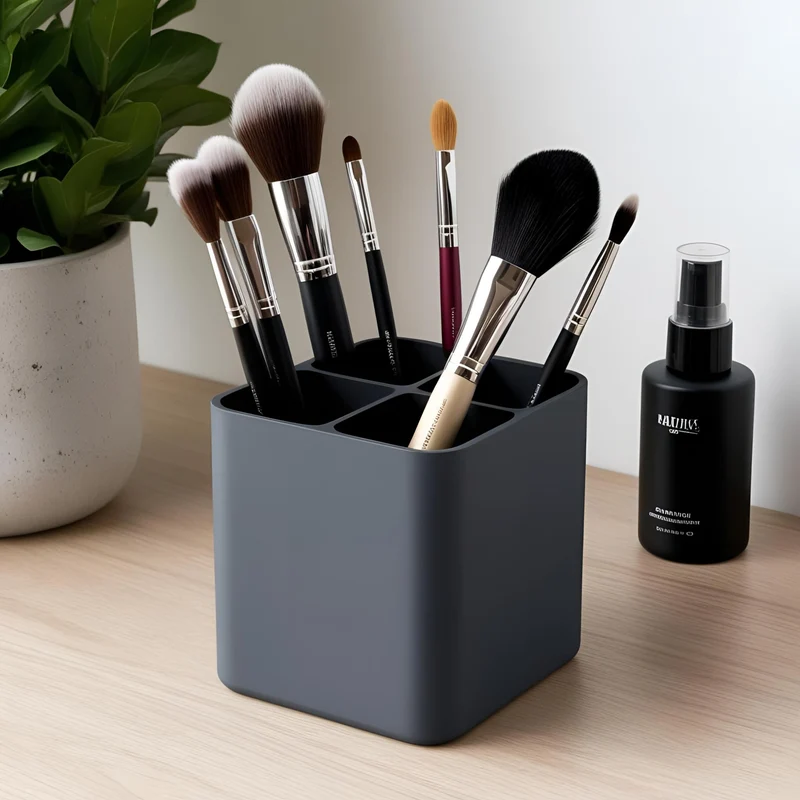 Support de table pour le rangement des pinceaux de maquillage
