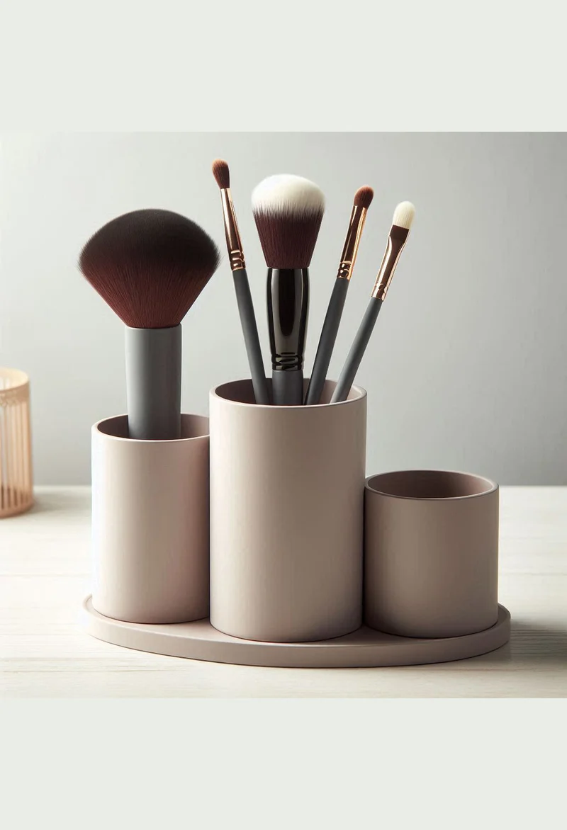 Organisateur de maquillage et porte-pinceaux pratique