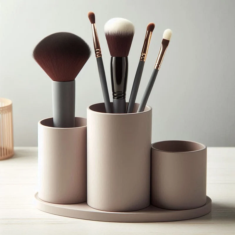 Organisateur de maquillage et porte-pinceaux pratique