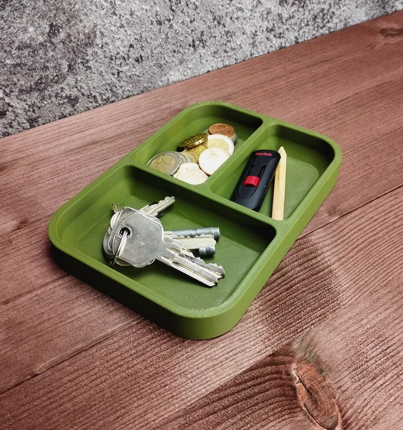 Plateau moderne pour clés et pièces Army Boy
