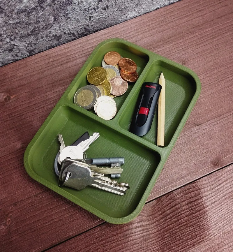 Plateau moderne pour clés et pièces Army Boy