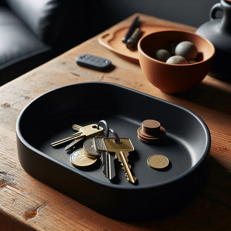 Élégant bol ovale pour clés et petits objets