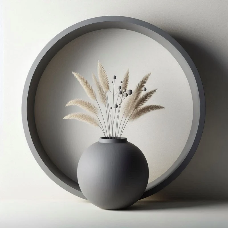 Vase au design moderne avec anneau décoratif unique