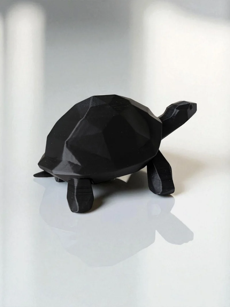 Sculpture en polyrésine de tortue marchante